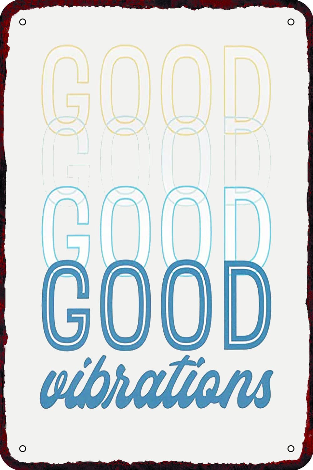 Home Bar Word - CARNIBELLE Good Vibrations Vintage Metalowy Znak