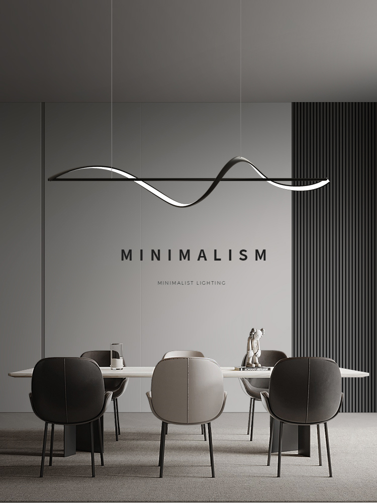 Home Bar Word - Nowoczesny minimalizm krzywa wisiorek Led zapala