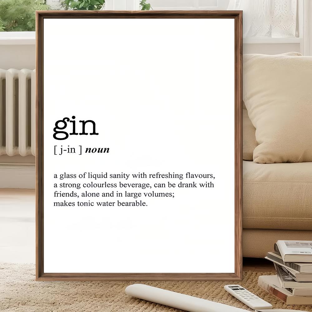 Home Bar Word - Definicja słowa GIN na plakacie HD,