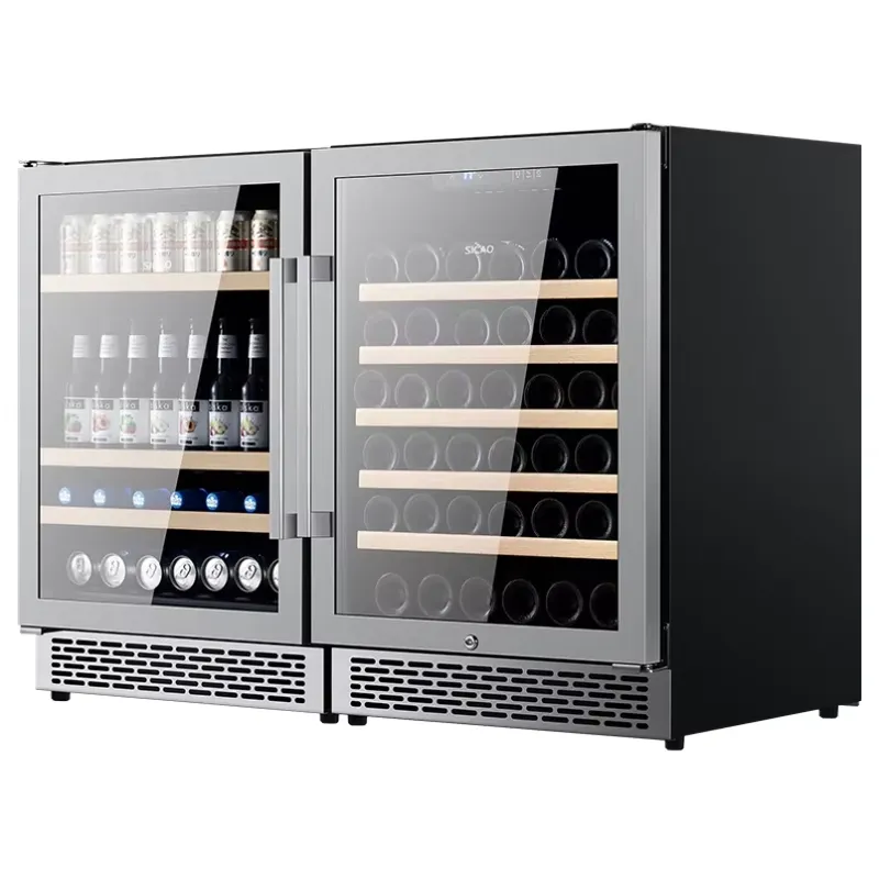 Home Bar And Fridge - SICAO Stalowa Lodówka do Wina z