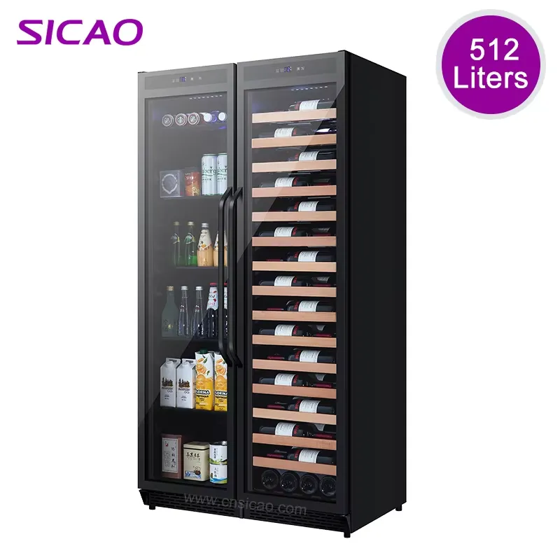 Home Bar And Fridge - Wbudowana lodówka na napoje, dwudrzwiowa chłodziarka