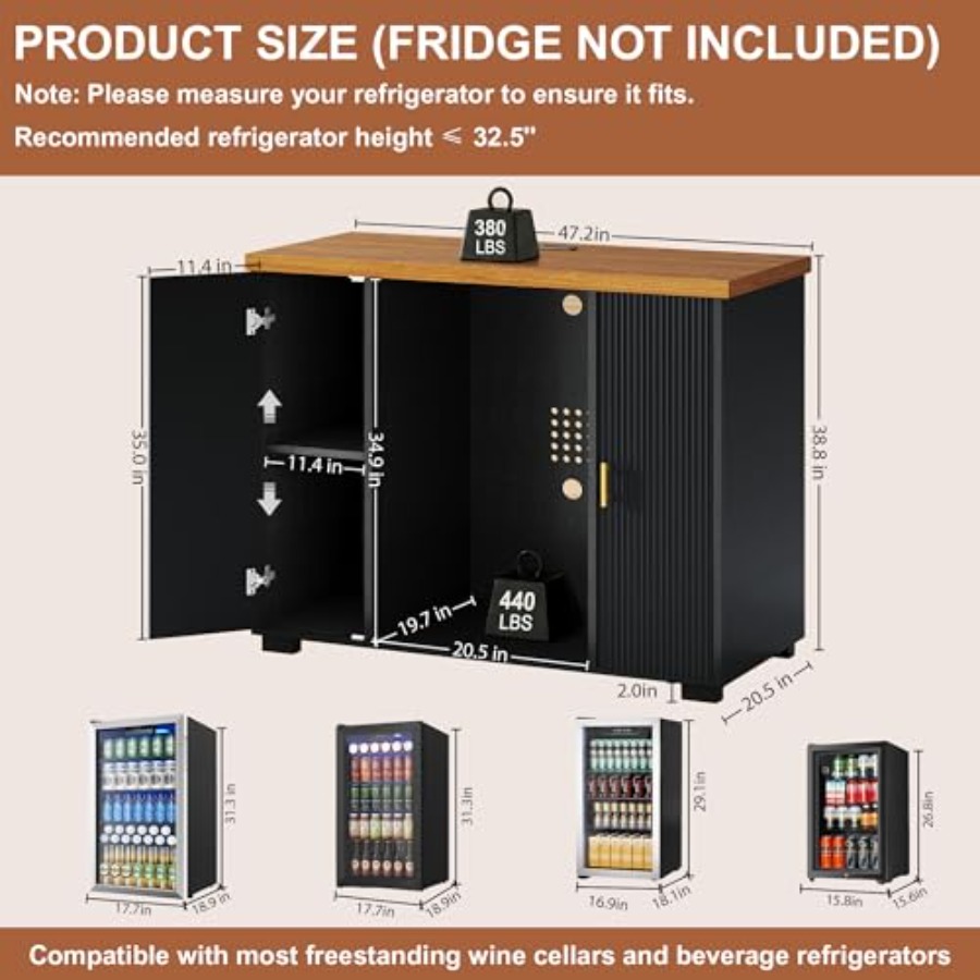 47-calowy szafek barowy z rowk – Home Bar And Fridge recenzja i cena