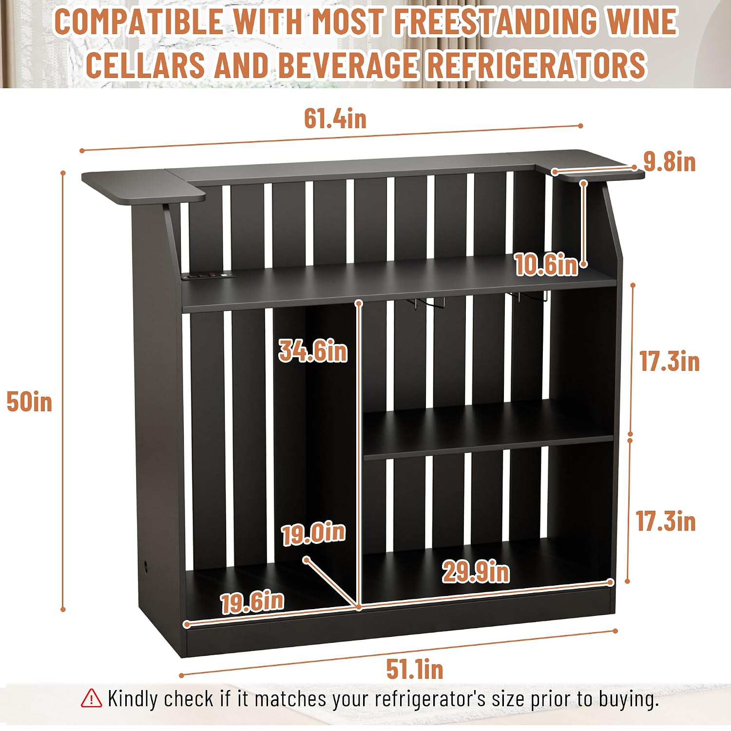 Stolik barowy w kształcie lite – Home Bar And Fridge recenzja i cena