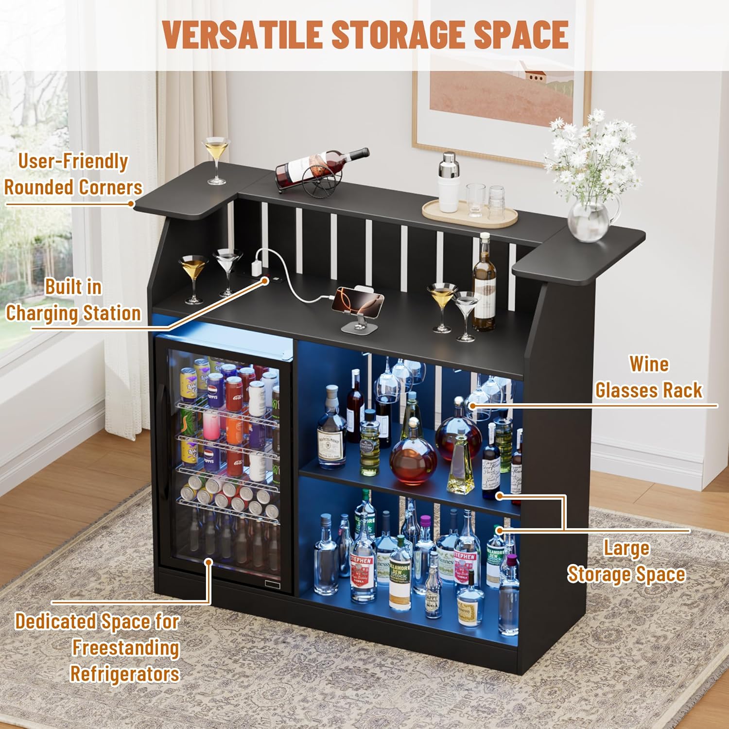 Stolik barowy w kształcie lite – Home Bar And Fridge recenzja i cena