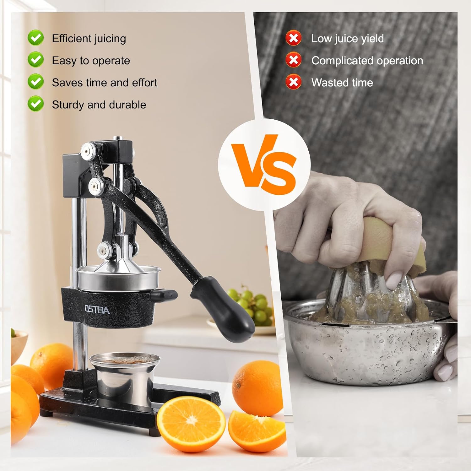 Żeliwny ręczny wyciskacz do cy – Citrus Juicer Bar recenzja i cena