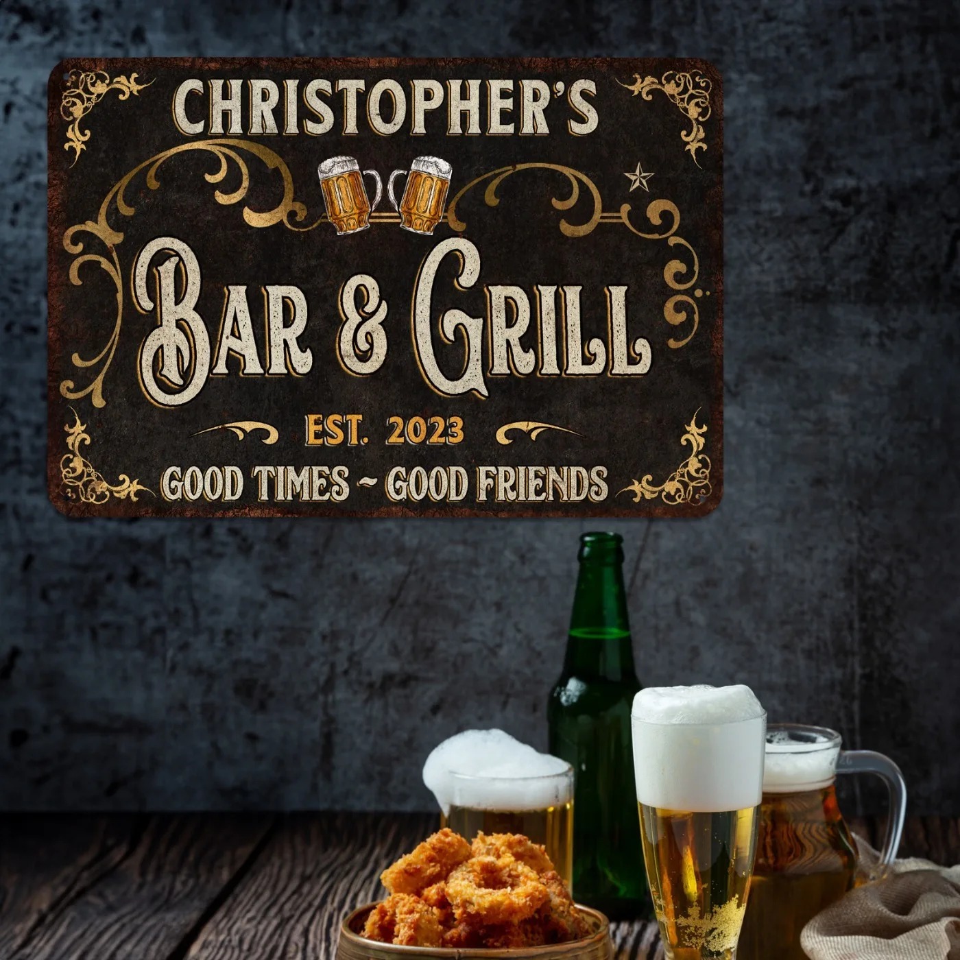 1 szt. Personalizowany metalow – Home Bar Signs recenzja i cena