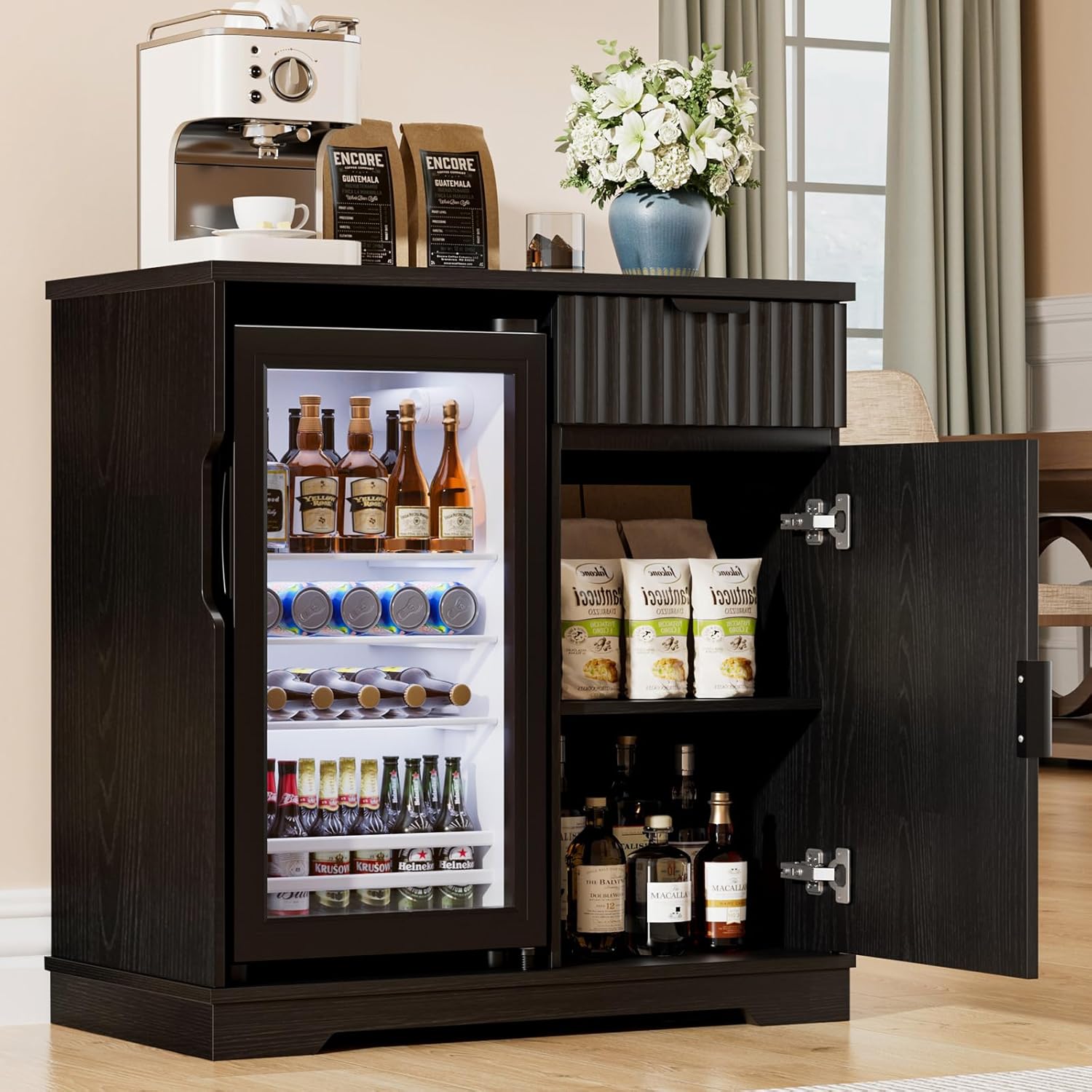 Szafka barowa z karbowaną obud – Home Bar And Fridge recenzja i cena