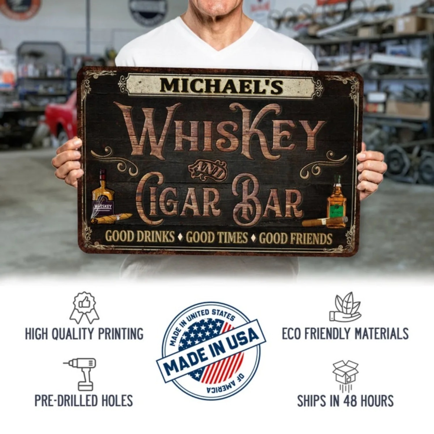 Spersonalizowany, vintage'owy  – Home Bar Signs recenzja i cena