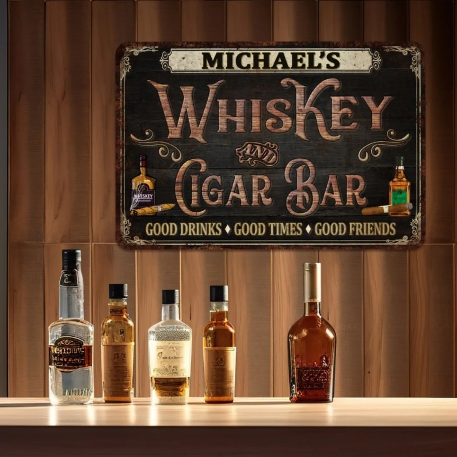 Spersonalizowany, vintage'owy  – Home Bar Signs recenzja i cena